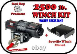 2500lb Mad Dog Winch Mount Combo Polaris ATV 11-21 Sportsman 400 450 500 570 800