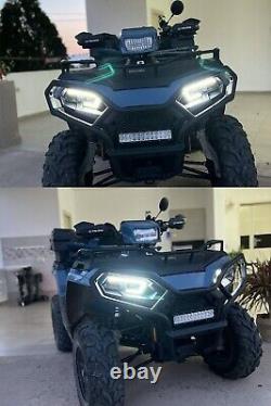 ATV Front LED Headlights With Polaris Sportsman 450 570 850 XP 1000 2017-2023