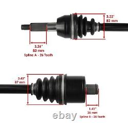 Front Rear Left Right CV Joint Axles for Polaris Sportsman X2 700 EFI 2008