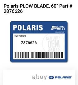 POLARIS 60 PLOW BLADE 2876626 Sportsman Razor ATV / UTV SNOW REMOVAL PLOW -new