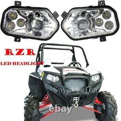 Pair ATV UTV LED Conversion Headlight 6500K for Polaris Sportsman RZR XP 900