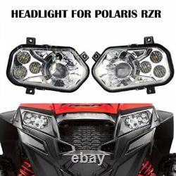 Pair ATV UTV LED Conversion Headlight 6500K for Polaris Sportsman RZR XP 900