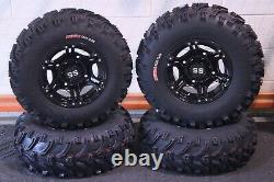 Polaris Sportsman 450 25 Bear Claw Atv Tire & Viper Black Wheel Kit Pol3ca