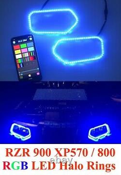 RGB LED Halo Ring Kits for RZR 900 Sportsman Polaris 2011+ 450 500 570 800 1000