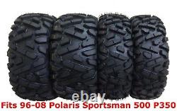 Set 4 WANDA ATV tires 25x8-12 & 25x11-10 for 96-08 Polaris Sportsman 500 P350
