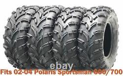 Set 4 WANDA ATV tires 25x8-12 & 25x11-12 for 02-04 Polaris Sportsman 600/700