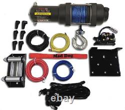 3500lb Mad Dog Synthétique Winch/mount Kit'09-20 Polaris Sportsman 850 Highlifter