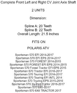 Arbre D’essieu Commun CV Avant Gauche Et Droite Pour Polaris Sportsman 570 Efi 2014-2017