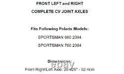 Avant Gauche Et Droite Complet CV Joint Axes Pour Polaris Sportsman 600 700 2004