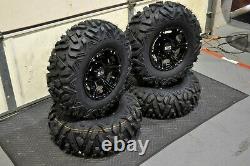 Polaris Sportsman 570 25 Quadking Atv Tire & Viper Blk Wheel Kit Pol3ca Bighorn